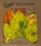 Sisson Distribution leaves on a cheese board add decorative flair and surface protection.