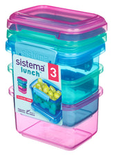 Sistema 3-piece blue container for quick, portable lunches.