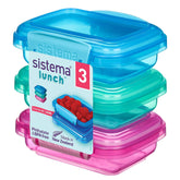 Sistema Lunch Collection pink 6.7 oz container with secure snap lid for fresher snacks