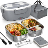 Sitlais heated lunch box front view, compact design for on-the-go meals