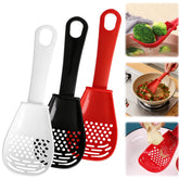 Six-in-one multifunctional spoon set, front view, compact and versatile for daily cooking tasks