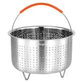 Skingwa steamer basket for 6qt Instant Pot, fully assembled for veggie steaming.
