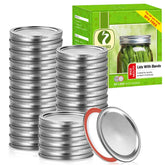 SKYBD wide-mouth lids pack closeup showing durable sealing for fresh preserves