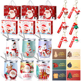 Skylety 12oz Christmas wine tumbler with lid keeps beverages at the right temperature.