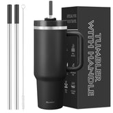 Skywerc 40oz tumbler with handle for portable hydration on the go.