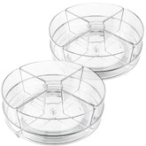 Slow Slog two-pack lazy susan featuring a 9-inch turntable for efficient countertop or fridge organization.