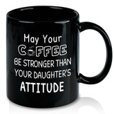 Slugeren gift for Dad from Daughter 11oz mug with attitude quote, ideal for daily coffee.