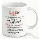 Slugeren mug front view with bold quote, ideal gift for mom.