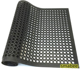 smabee anti-fatigue non-slip rubber mat with hex drainage holes for safer kitchen use