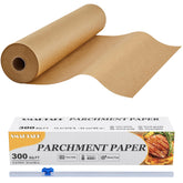 SMARTAKE parchment paper roll, 13in x 278ft, non-stick surface for easy baking.