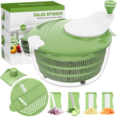 SmartTrends salad spinner in green bowl, ready to rinse and dry fresh lettuce.