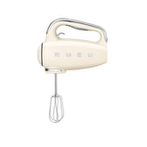 Smeg 50s Retro Hand Mixer with sleek aluminum body for stylish baking