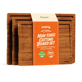 Smirly small bamboo cutting board with handle for precise, comfortable chopping