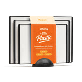 SMIRLY cutting board set with holder keeps countertops tidy during meal prep.