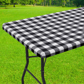 Smiry elastic windproof tablecloth grips the edge for secure outdoor dining.