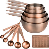 Smithcraft measuring cups and spoons set, full collection for precise kitchen measurements.