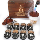 Smokeologist whiskey smoker kit with torch in premium gift box creates dramatic smoky cocktails.