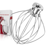 SnnyNyx K45WW six-wire whip attachment for KitchenAid delivering light, airy batters.