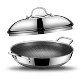 Snowclad Wok 13-inch hybrid pan ready for everyday stir-fry with a durable nonstick surface