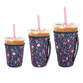 Snowso 3-pack iced coffee sleeve small fits 16-18 oz, keeps cups secure on the move.