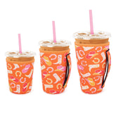 Snowso cowgirl-3pack iced coffee sleeve small protects hands on 16-18 oz cups.