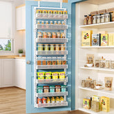 SNTD Over the Door Pantry Organizer door-hanger-assembly provides a stable, sway-free fit.