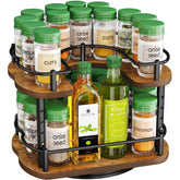 SNTD Spice Organizer D-shape front view saves cabinet space and fits against the door