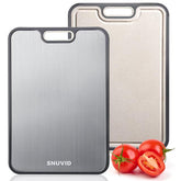 Snuvid titanium cutting board with dual sides for meat and produce prep