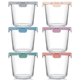 Snuvid upgraded lid 6-set glass containers for durable meal prep.