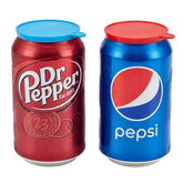 Soda Pop Tops lid covers for 12-pack cans preserving fizz and freshness.