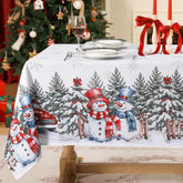 Softalker Christmas tablecloth 60x84 inch on festive dining table for holiday style