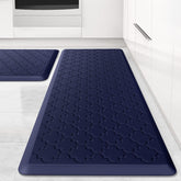 SoftDuo kitchen mat two-piece blue set for extended standing comfort.