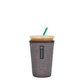 Sok It JavaSok insulated sleeve on an iced coffee cup, keeping drink cold and hands dry.