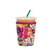 Sok It JavaSok iced coffee sleeve with bloom design for a cold, comfy grip.