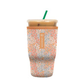 Sok It JavaSok iced coffee sleeve with dainty florals keeps drinks cold and hands dry