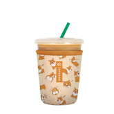 Sok It JavaSok iced coffee sleeve in extended view keeps drinks cold.