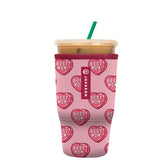 Sok It JavaSok iced coffee sleeve in hand showing comfortable grip and insulation