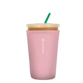 Sok It JavaSok iced coffee sleeve in millennial pink keeps drinks cold on the go.