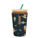 Sok It JavaSok insulated neoprene cup sleeve on a cold drink keeps hands warm and dry.