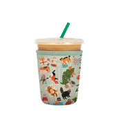 Sok It JavaSok Meowy Mayhem sleeve front view shows compact 16-20oz fit and insulation