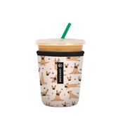 Sok It JavaSok Pardon My Frenchie sleeve on cup keeps drinks cold and hands dry.