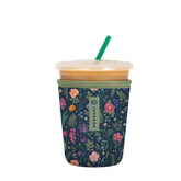 Sok It JavaSok Spring Noir sleeve on a cup keeps drinks colder longer.