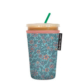Sok It JavaSok sleeve on Reyn Spooner Wild Flowers cup keeps drinks colder longer.