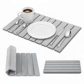 SOKINCLR diatomite dish mat 24x16 with drying action keeps countertops dry.