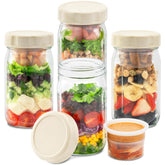 SOLIGT glass salad jar with lid assembly showing a secure leak-proof seal.