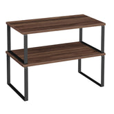 SONGMICS cabinet organizer shelf 2-pack on a kitchen counter for organized storage.