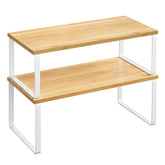 SONGMICS cabinet organizer set 2 on a counter keeps spices neatly visible and accessible.