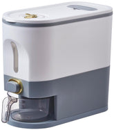 Sooyee 11 Lbs rice container showing capacity for easy stock planning.