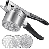 Sopito potato ricer with three interchangeable discs for silky mashed potatoes.
