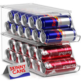 Sorbus Skinny Soda Can Dispenser front view showing 12-can capacity for easy fridge access.
